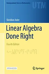 Fester Einband Linear Algebra Done Right von Sheldon Axler