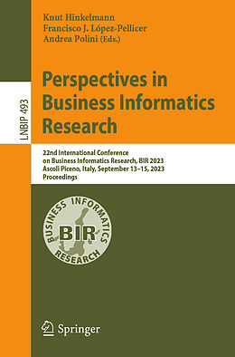 Couverture cartonnée Perspectives in Business Informatics Research de 