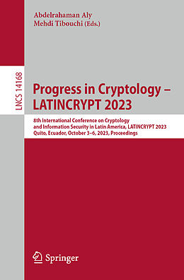 Couverture cartonnée Progress in Cryptology   LATINCRYPT 2023 de 