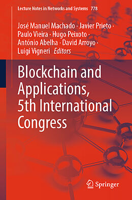 Couverture cartonnée Blockchain and Applications, 5th International Congress de 