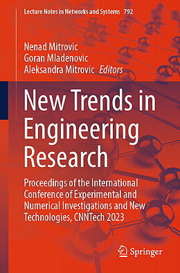 Couverture cartonnée New Trends in Engineering Research de 