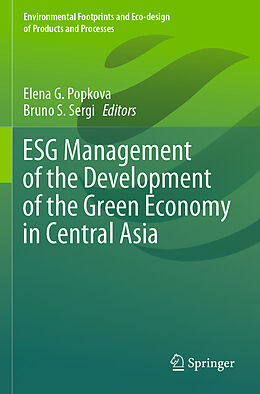 Couverture cartonnée ESG Management of the Development of the Green Economy in Central Asia de 