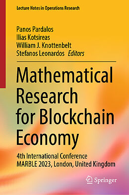 Livre Relié Mathematical Research for Blockchain Economy de 