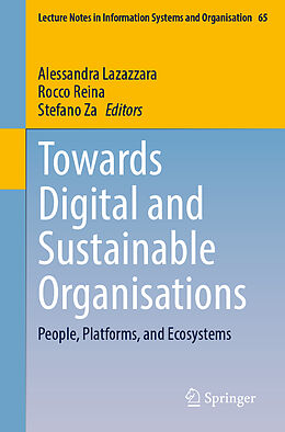 Couverture cartonnée Towards Digital and Sustainable Organisations de 