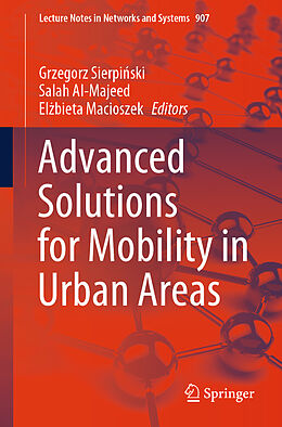 Couverture cartonnée Advanced Solutions for Mobility in Urban Areas de 