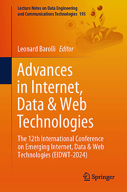 Couverture cartonnée Advances in Internet, Data & Web Technologies de 