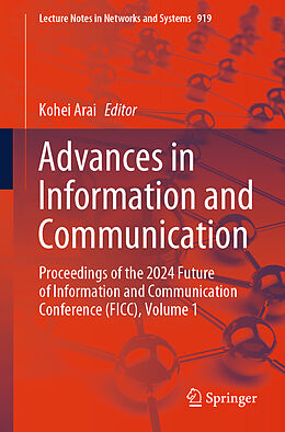 Couverture cartonnée Advances in Information and Communication de 