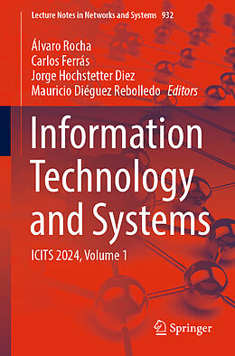 Couverture cartonnée Information Technology and Systems de 