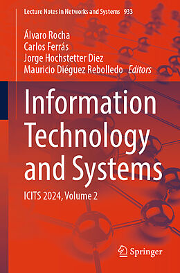 Couverture cartonnée Information Technology and Systems de 