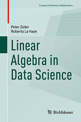 Couverture cartonnée Linear Algebra in Data Science de Roberta La Haye, Peter Zizler