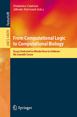 Couverture cartonnée From Computational Logic to Computational Biology de 