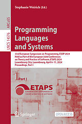 Couverture cartonnée Programming Languages and Systems de 