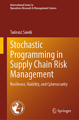 Livre Relié Stochastic Programming in Supply Chain Risk Management de Tadeusz Sawik