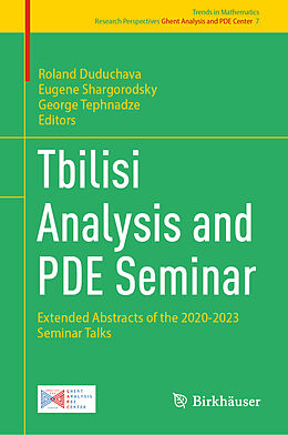 Fester Einband Tbilisi Analysis and PDE Seminar von 