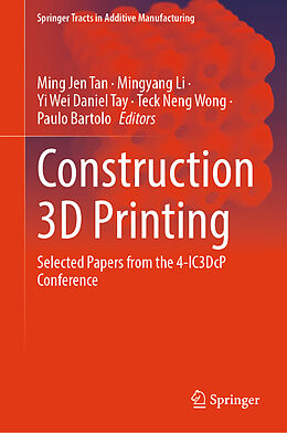 Livre Relié Construction 3D Printing de 