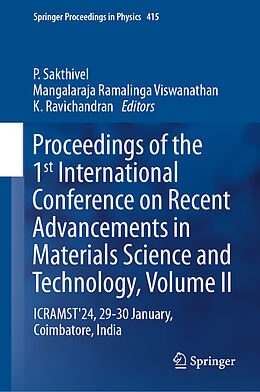 Livre Relié Proceedings of the 1st International Conference on Recent Advancements in Materials Science and Technology, Volume II de 