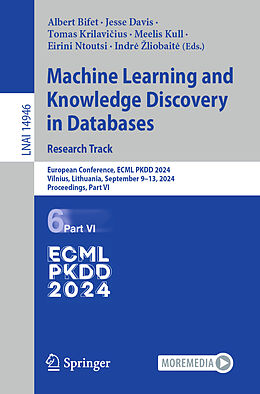 Couverture cartonnée Machine Learning and Knowledge Discovery in Databases. Research Track de 