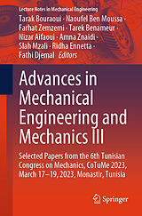 Couverture cartonnée Advances in Mechanical Engineering and Mechanics III de 