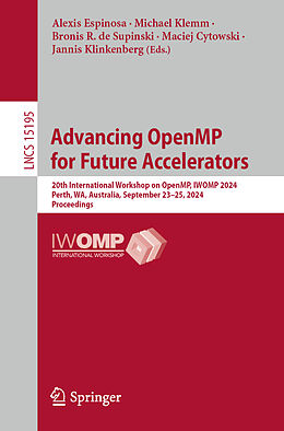 Couverture cartonnée Advancing OpenMP for Future Accelerators de 