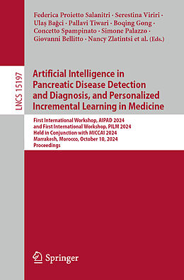 Couverture cartonnée Artificial Intelligence in Pancreatic Disease Detection and Diagnosis, and Personalized Incremental Learning in Medicine de 