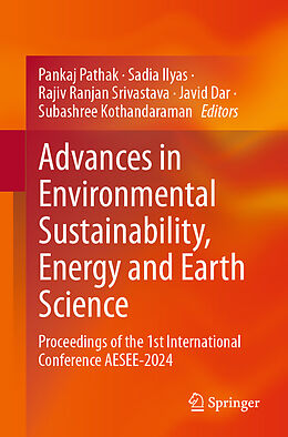 Couverture cartonnée Advances in Environmental Sustainability, Energy and Earth Science de 