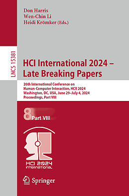 Couverture cartonnée HCI International 2024 - Late Breaking Papers de 