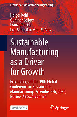 Couverture cartonnée Sustainable Manufacturing as a Driver for Growth de 