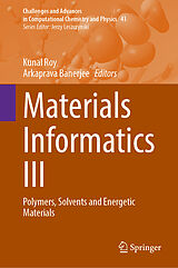 Livre Relié Materials Informatics III de 