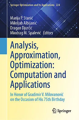 E-Book (pdf) Analysis, Approximation, Optimization: Computation and Applications von 