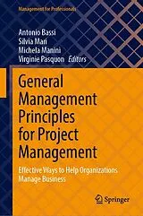 Fester Einband General Management Principles for Project Management von