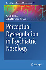 Fester Einband Perceptual Dysregulation in Psychiatric Nosology von 