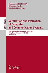 Kartonierter Einband Verification and Evaluation of Computer and Communication Systems von 