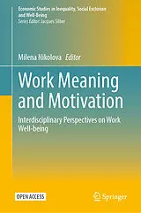 Fester Einband Work Meaning and Motivation von 