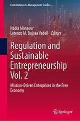 Fester Einband Regulation and Sustainable Entrepreneurship Vol. 2 von 