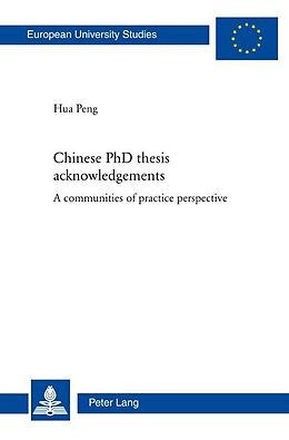 Couverture cartonnée Chinese PhD thesis acknowledgements de Peng Hua