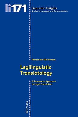 Couverture cartonnée Legilinguistic Translatology de Aleksandra Matulewska