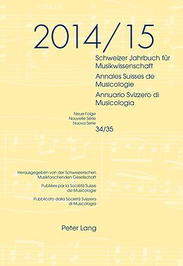  Schweizer Jahrbuch für Musikwissenschaft- Annales Suisses de Musicologie- Annuario Svizzero di Musicologia de 