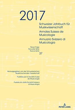 Couverture cartonnée Schweizer Jahrbuch für Musikwissenschaft- Annales Suisses de Musicologie- Annuario Svizzero di Musicologia de 