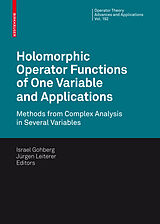 eBook (pdf) Holomorphic Operator Functions of One Variable and Applications de Israel Gohberg, Jürgen Leiterer