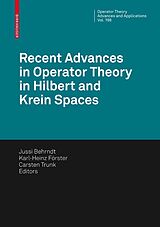 eBook (pdf) Recent Advances in Operator Theory in Hilbert and Krein Spaces de Jussi Behrndt, Karl-Heinz Förster, Carsten Trunk