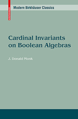 Couverture cartonnée Cardinal Invariants on Boolean Algebras de J. Donald Monk
