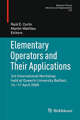Fester Einband Elementary Operators and Their Applications von 