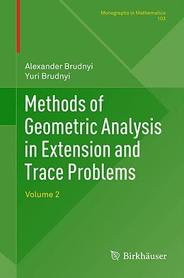 eBook (pdf) Methods of Geometric Analysis in Extension and Trace Problems de Alexander Brudnyi, Yuri Brudnyi Technion R&D Foundation Ltd