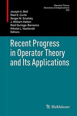 eBook (pdf) Recent Progress in Operator Theory and Its Applications de 