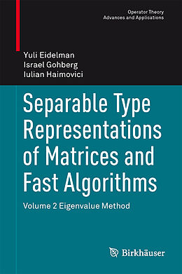 Livre Relié Separable Type Representations of Matrices and Fast Algorithms de Yuli Eidelman, Iulian Haimovici, Israel Gohberg