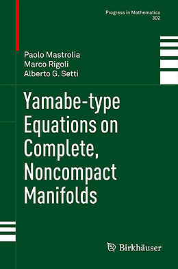 Kartonierter Einband Yamabe-type Equations on Complete, Noncompact Manifolds von Paolo Mastrolia, Alberto G Setti, Marco Rigoli