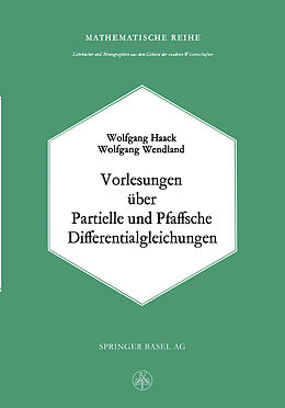 Kartonierter Einband Vorlesungen über Partielle und Pfaffsche Differentialgleichungen von W. Haack, Wendland