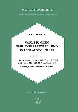 Kartonierter Einband Vorlesungen über Differential- und Integralrechnung von Alexander M. Ostrowski
