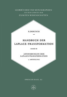 Kartonierter Einband Handbuch der Laplace-Transformation von Gustav Doetsch