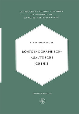 Kartonierter Einband Röntgenographisch-Analytische Chemie von Ernst Brandenberger